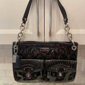 COACH BLACK PATENT LEATHER PURSE - Like New!